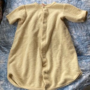 Engel wool terry newborn sleep sack with sleeves